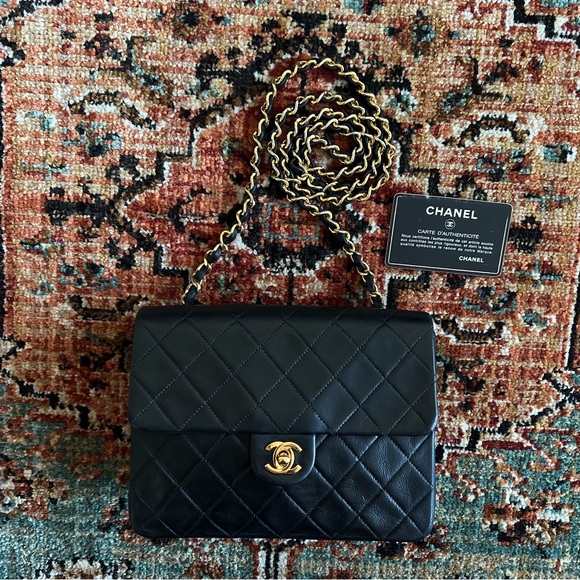 SOLD** Chanel Vintage Classic Mini Square Single Flap Bag - Picture 3 of 14